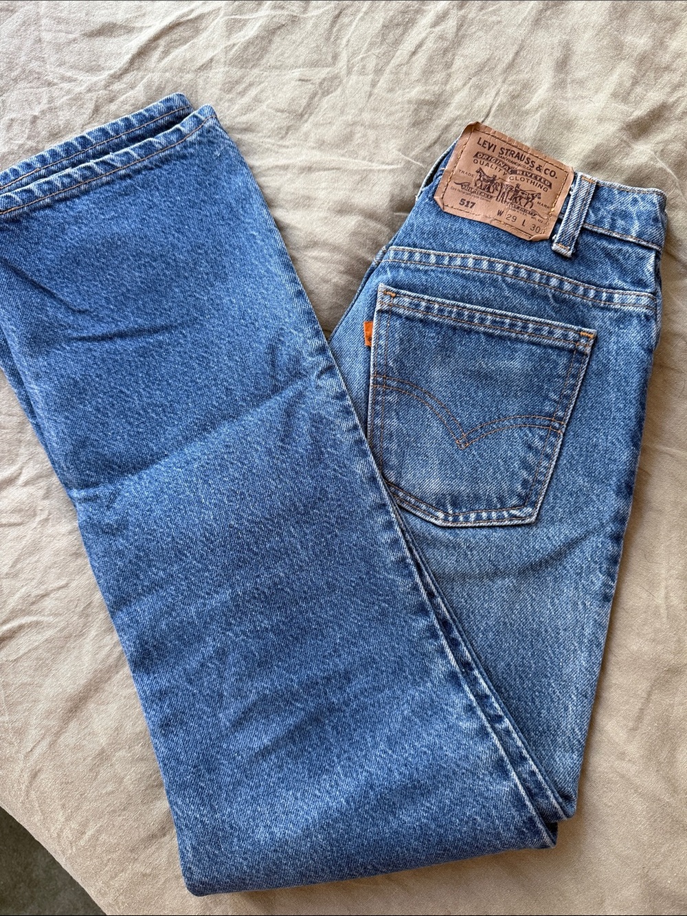 Levi's Orange Tab 517 Blue Denim Jeans - Classic Fit